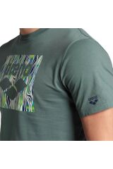Solid Cotton Erkek Gri Günlük Stil T-Shirt 006390600