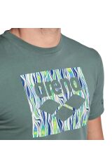 Solid Cotton Erkek Gri Günlük Stil T-Shirt 006390600