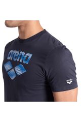 Solid Cotton Erkek Lacivert Günlük Stil T-Shirt 006390781