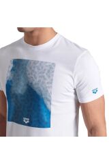 Solid Cotton Erkek Mavi Günlük Stil T-shirt 006390580