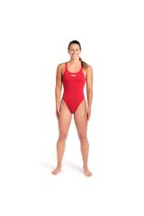 Team Swimsuit Swim Tech Solid Kadın Kırmızı Yüzücü Mayosu 004763450