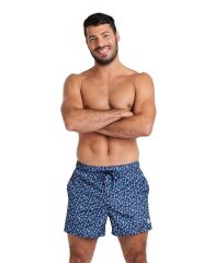 Arena Beach Short Allover Navy Multı Erkek Deniz Şortu Lacivert