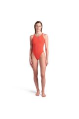 Team Swimsuit Swim Tech Solid Kadın Turuncu Yüzücü Mayosu 004763300