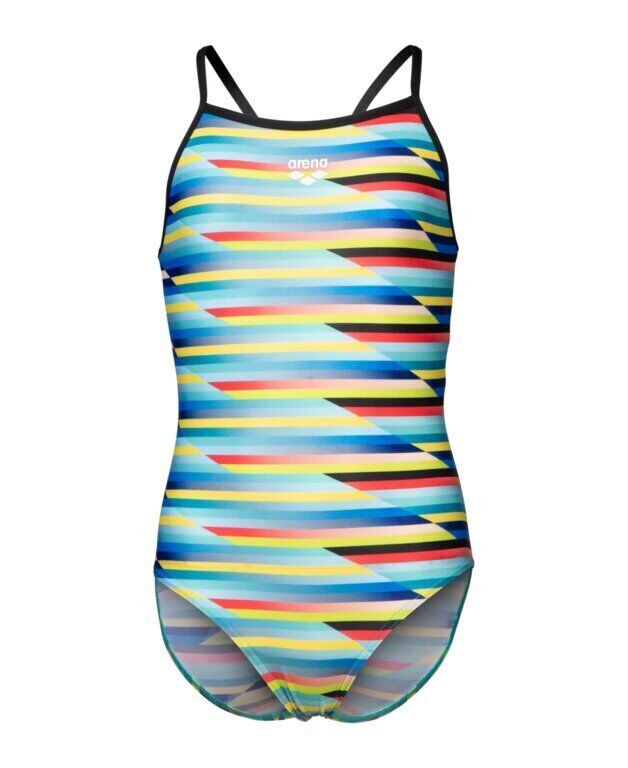 GIRL'S ARENA RACING STRIPE SWIMSUIT LIGHTDROP BACK KIZ ÇOCUK ANTREMAN MAYOSU