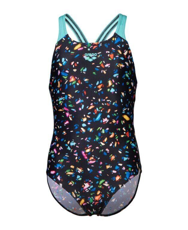GIRL'S ARENA CONFETTI SWIMSUIT SWIM PRO BACK  KIZ ÇOCUK YÜZÜCÜ MAYOSU