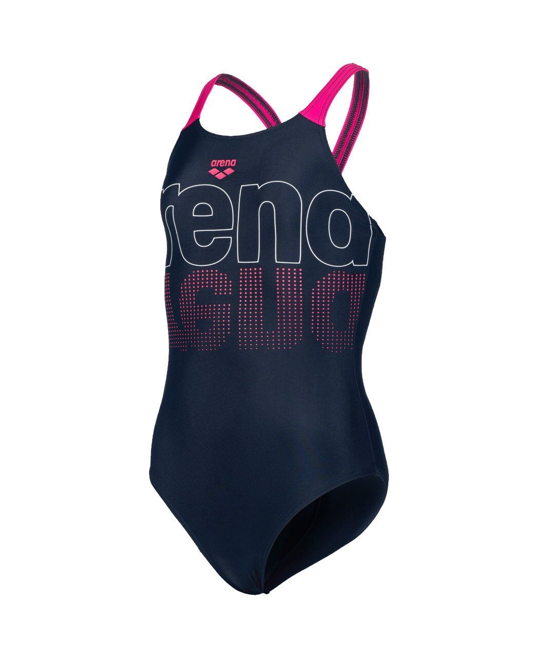 Arena Girls Swimsuit V Back Graphic Kız Yüzücü Mayosu