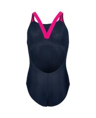 Arena Girls Swimsuit V Back Graphic Kız Yüzücü Mayosu