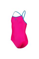 Girl's Swimsuit Light Drop Solid Çocuk Mayo Pembe
