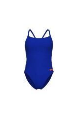 WOMEN'S TEAM SWIMSUIT CHALLENGE SOLID NEON BLUE-TEAM ORANGE 40
