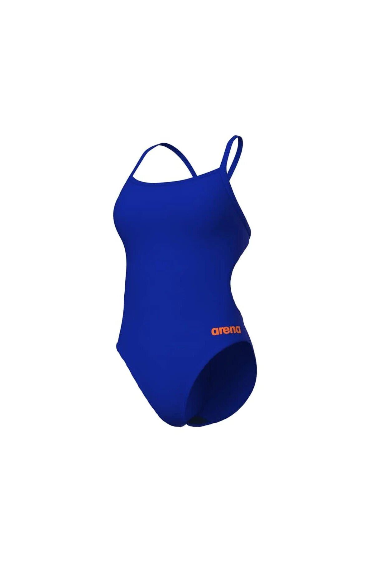WOMEN'S TEAM SWIMSUIT CHALLENGE SOLID NEON BLUE-TEAM ORANGE 36