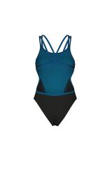 Solid Swimsuit Double Cross Back Kadın Yüzücü Mayo 32