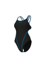 Solid Swimsuit Double Cross Back Kadın Yüzücü Mayo 38