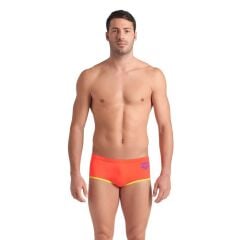 MENS ARENA ONE LOW WAIST SHORT BIGLOGO/BRIGHT CORAL-SOFT GREEN ERKEK YÜZÜCÜ MAYOSU
