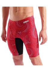 MEN'S FIREFLOW SWIM JAMMER BLACK-TEAM RED 70 CM (BEL ÖLÇÜSÜ)