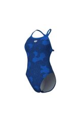 WOMEN'S GEOMETRY SWIMSUIT SWIM KADIN YÜZÜCÜ MAYOSU MULTI NAVY-ROYAL 34