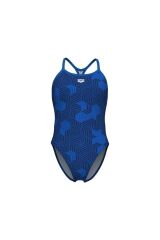 WOMEN'S GEOMETRY SWIMSUIT SWIM KADIN YÜZÜCÜ MAYOSU MULTI NAVY-ROYAL 34