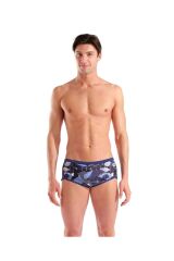 MEN'S SCRATCHED SWIM LOW WAIST SHORT MULTI BLACK-NAVY 85 CM (BEL ÖLÇÜSÜ)