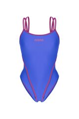 Solid Swimsuit Double Cross Back Kadın Yüzücü Mayo 32