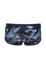 MEN'S SCRATCHED SWIM LOW WAIST SHORT MULTI BLACK-NAVY 80 CM (BEL ÖLÇÜSÜ)