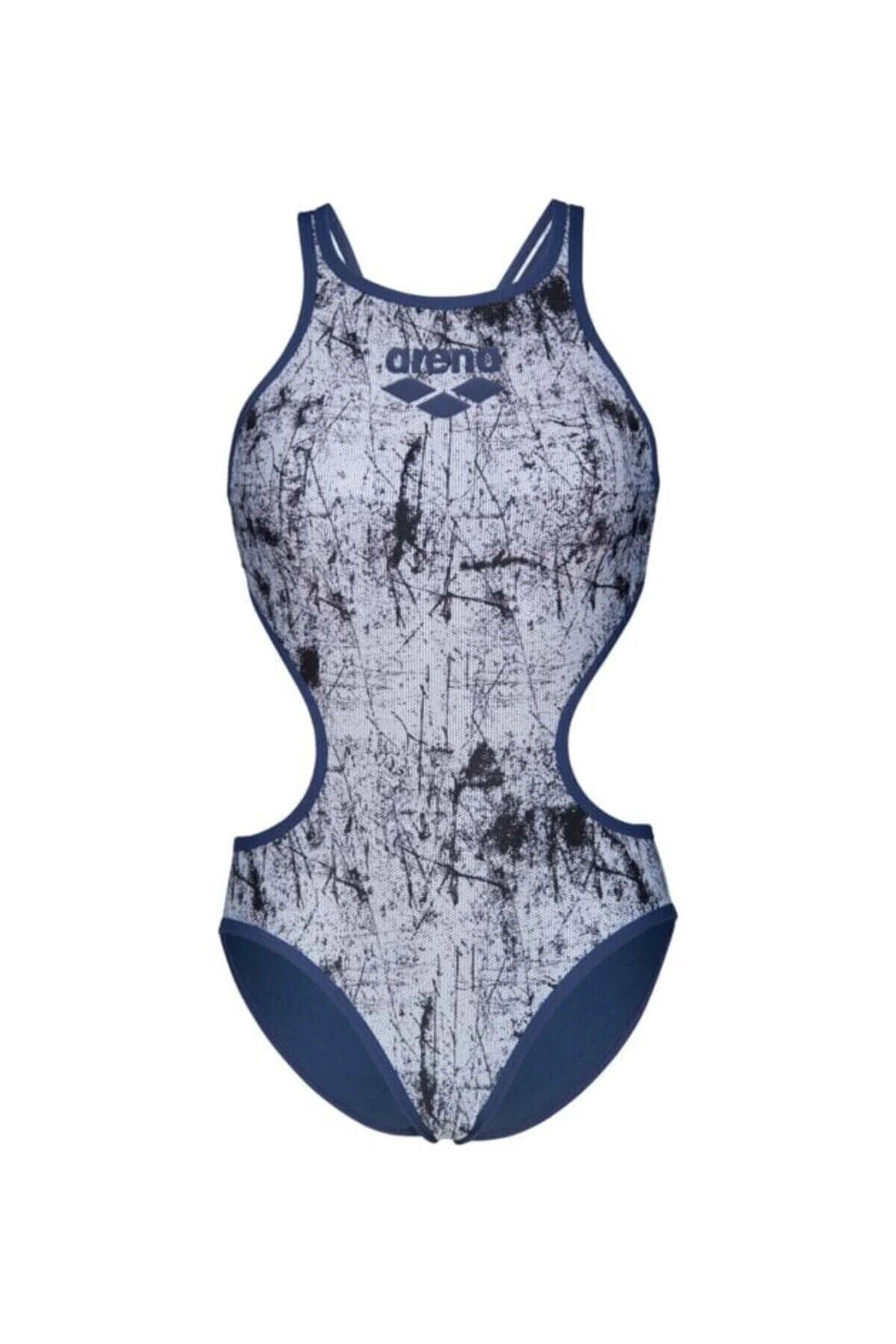 WOMEN'S ONE LACQUER ONE PIECE MULTI WHITE-NAVY 34