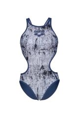 WOMEN'S ONE LACQUER ONE PIECE MULTI WHITE-NAVY 34