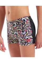 BOY'S FUN SKULLS SWIM SHORT MULTI BLACK-BLACK 8-9 YAŞ