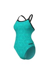 Allover Swimsuit Challenge Back Kadın Mavi Yüzücü Mayo 011886850 38