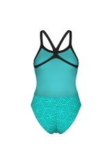 Allover Swimsuit Challenge Back Kadın Mavi Yüzücü Mayo 011886850 40