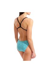 Allover Swimsuit Challenge Back Kadın Mavi Yüzücü Mayo 011886850 32