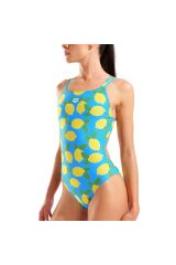 Lemons Swimsuit Lace Plus Back Kadın Turkuaz Yüzücü Mayo 010704858 38
