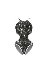 WOMEN'S ONE LACQUER ONE PIECE MULTI BLACK-WHITE 36