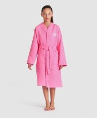 ARENA ZEAL JR ROBE/SHOCKING PINK-WHITE ÇOCUK BORNOZU