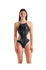 WOMEN'S ONE LACQUER ONE PIECE MULTI BLACK-WHITE 38