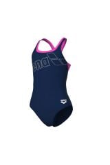 Girl's Logo Swimsuit Swim Pro Kız Çocuk Mayo 8-9 YAŞ