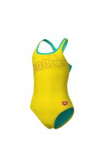 Girl's Logo Swimsuit Swim Pro Kız Çocuk Mayo 8-9 YAŞ